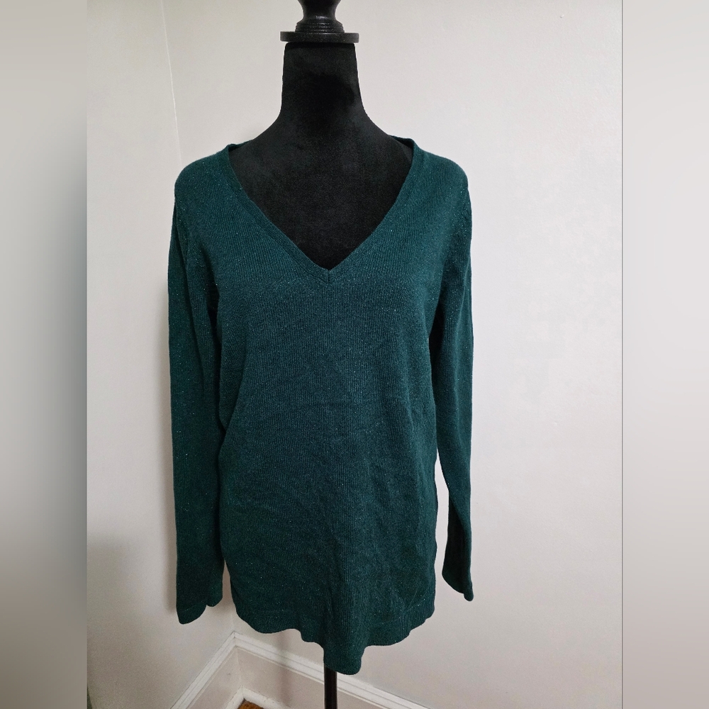 Old Navy Forest Green Knit Sweater Large Tall
